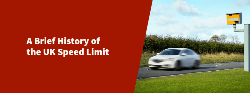 Blog title on a red background next to an image of a car driving through a speed camera