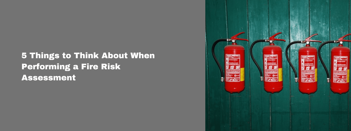 Blog title on a grey background with an image of fire extinguishers.