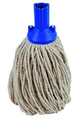 Blue Exel Single Mop Head connected to a mop