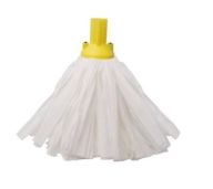 Big White Exel Socket Mop - Large 150g with Yellow Fitting