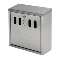 C21 Wall Mounted Square Cigarette Bin Stainless Steel Finish