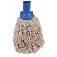 blue coloured Exel Twine mop head connected to mop