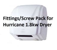 Hurricane 1.8kw Automatic Hand Dryer in White (Fittings/Screw Pack)