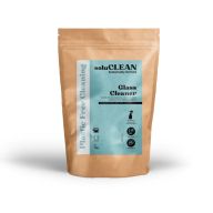 pack of SoluCLEAN Zero Waste Glass & Stainless Steel Cleaner sachets with blue label