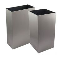 Synergise Open Top Wastebin In Brushed (Various Sizes)