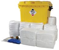 800L Spill Kit in Wheeled Bin with Plug Rug Drain Cover