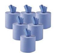 Standard Blue Centrefeed Roll 1 Ply 300m Long - Case of 6