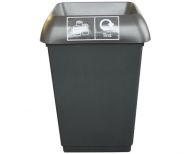 50L Recycling Bin Comp With Dark Grey Lid & Tins Logo