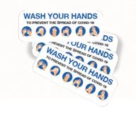 Wash Your Hands Vinyl Signs 160 x 60mm (Pack of 50)