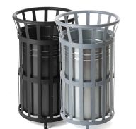 Trojan 40L Steel Circular Bin with Front Opening (Various Colours)
