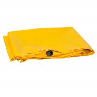 Folded up yellow Leak Diverter Tarp (300cm x 300cm)