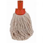 red coloured Exel Twine mop head connected to mop