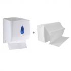 Hand Towel Starter Pack including Small Dispenser & Hand Towels